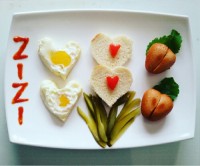 سوسیس تخم مرغ قلبی