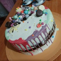 کیک وانیلی و شکلاتی