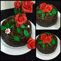 کیک تولد....گل وگلدان