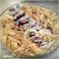 گریل چیکن پنه (پاستا مرغ کبابی)