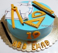 کیک خامه با دکور فوندانت