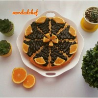 کیک پرتقالی با رویه ی گاناش