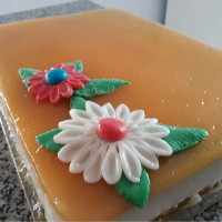 روکش کردن کیک با ژله بستنی