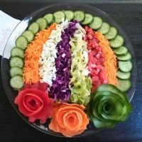 تزیین سالاد کاهو