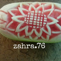 تزیین هندوانه گل آفتاب گردان