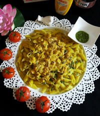 پاستا پنه با سس پستو