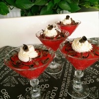 پودینگ هندوانه و گلاب