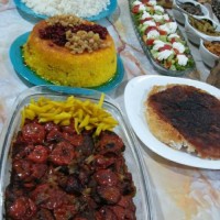 کباب تابه ای با رویه سبزیجات