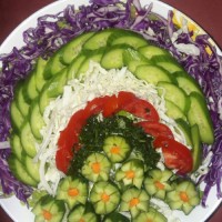 سالاد کاهو و کلم