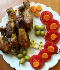 ران مرغ سوخاری کبابی