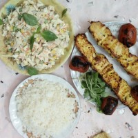 جوجه کباب وسالاداندونزی. 96/1/29