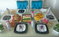 میز ناهار مهمونی جمعه اول اردیبهشت