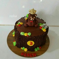 کیک شکلاتی تنه درخت