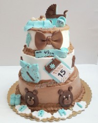 کیک خامه با دکور فوندانت