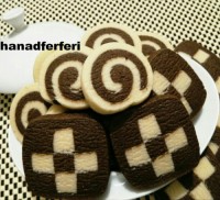 شیرینی خشک دورنگ