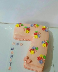 کیک خامه ای اعداد