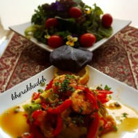 میگو با سبزیجات