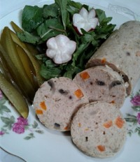 ژامبون مرغ وسبزیجات