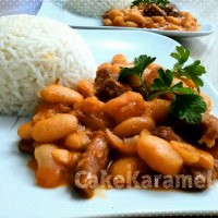 کته با خوراک لوبیاسفید