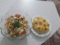 سالاد ماکارنی و الویه