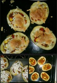 لقمه های سیب زمینی و برگر