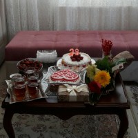 میز تولد همسرم پاپیون تاییدش کن لطفا