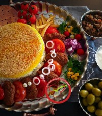 کباب تابه ای با سس گوجه
