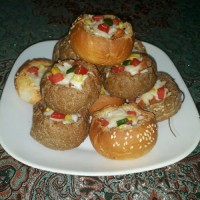 پیتزا با نان برگر