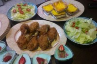 ران مرغ سوخاری و لازانیا تک نفره