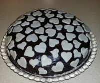 کیک با روکش گاناش و فوندانت