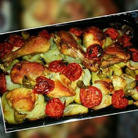 خوراک مرغ در فر