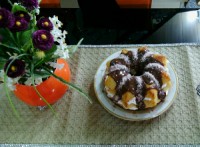 کیک با تزیین گاناش