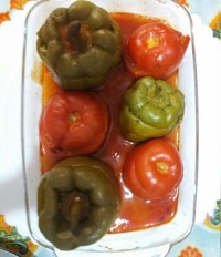 دلمه فلفل و گوجه