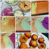 ژله رولی رنگین کمانی