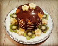 پنکیک با گاناش ، یه صبحونه عالی و سالم