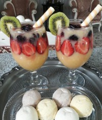 اسموتی توت فرنگی،کیوی وموز