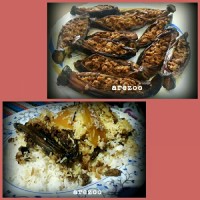 ته چین قارچ و بادمجان