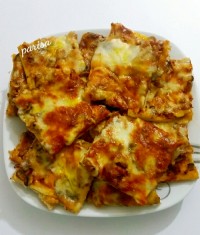 پیتزا گوشت و قارچ