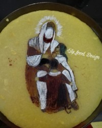 نقاشی روی شله زرد