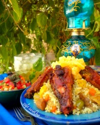 بال مرغ سرخ شده