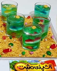 دسر ژله آکواریوم لیوانی