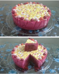 کیک با روکش ژله بستنی