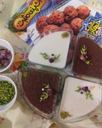 فرنی نارگیلی کاکائویی