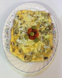 املت قارچ و پنیر