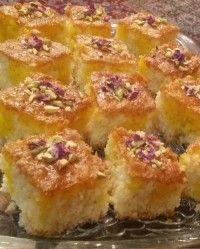 کیک باقلوای نارگیلی