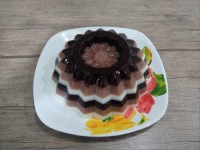 ژله ی راه راه شکلاتی