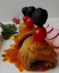 رولت گوشت و بادمجان