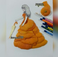 نقاشی با پوست پرتغال