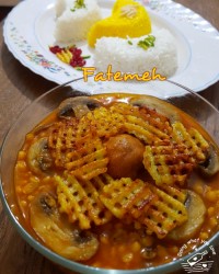 قیمه با قارچ