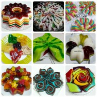 ژله ها و دسرها در یک قاب